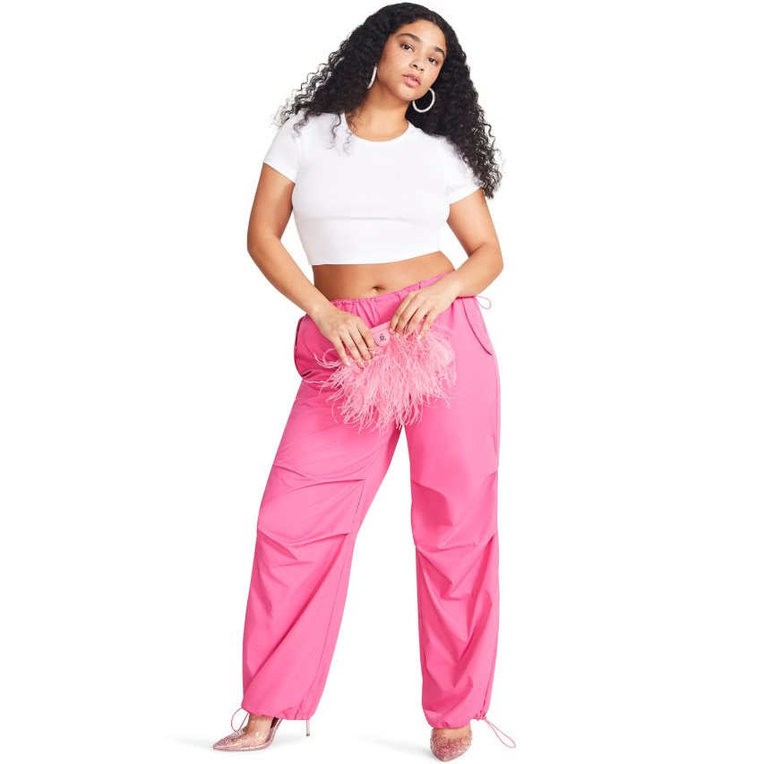 Pink Steve Madden Pia Parachute Women\'s Pants | PH 0843SEP